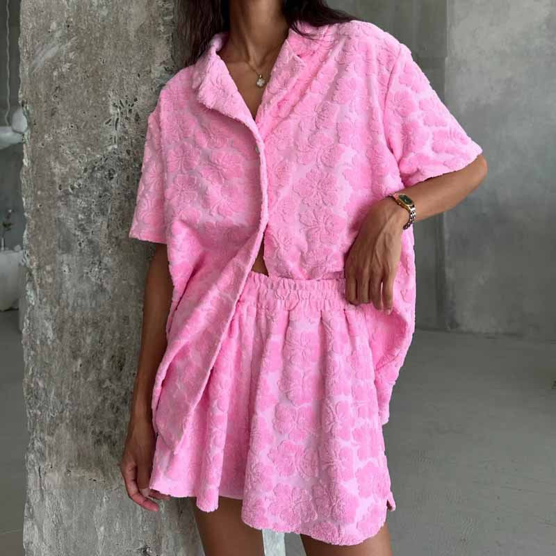 Personalized Jacquard Shirt Two-piece Set