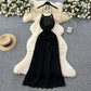 Halter Spaghetti Straps Waist-tight Vacation Style Dress Women