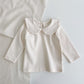 Lapel Plaid Small Floral Cute Baby Girl Top