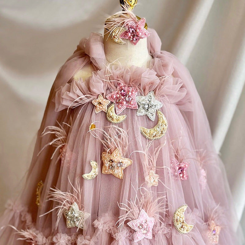 New Children's Clothing Dress Super-fairy Spaghetti-strap