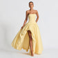 Women's Fashion Temperament Pure Color Sling Dress