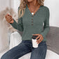 Top Solid Color Casual Long Sleeves Knitwear