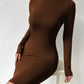 Women's Solid Color Fashion Turtleneck Long Sleeve Tight Dress