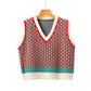 Gilet ample en tricot sans manches pour femme