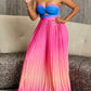 Summer Tube Top Backless Fashion Gradient Color Wide Leg Jumpsuit