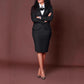 European And American Fashion Business Composite Long Sleeve Suit Hip Skirt Suit