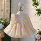 Robe de princesse parapluie à manches longues et rayures mignonnes