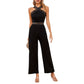 Graceful And Fashionable Bodysuit Women's See-through High Waist Stretch Knitted Backless Halter Sleeveless Jumpsuit