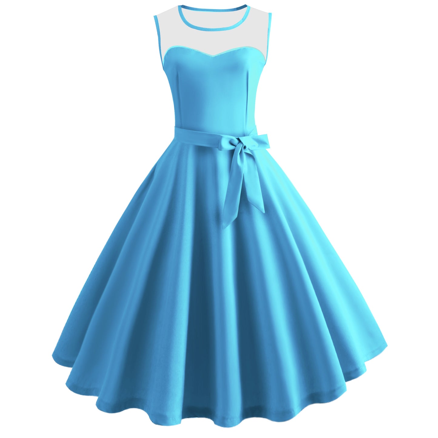 Robe patchwork en maille affinant la taille pour femme