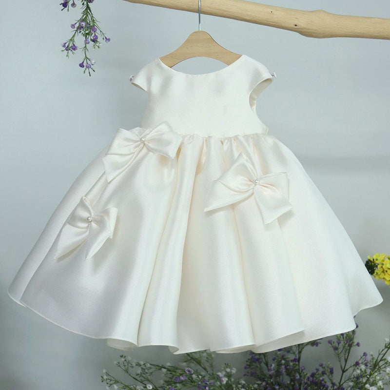 Robe pour enfants, costume de princesse à nœud à la mode