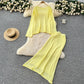 Coat High Waist Skirt Two-piece Set