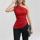 Spring New Elegant Elegant Crossbody Vest Slim Top