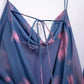 Draped Collar Printing Slip Dress Women