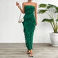 Spring And Summer Package Hip Solid Color Slim Tube Top Dress