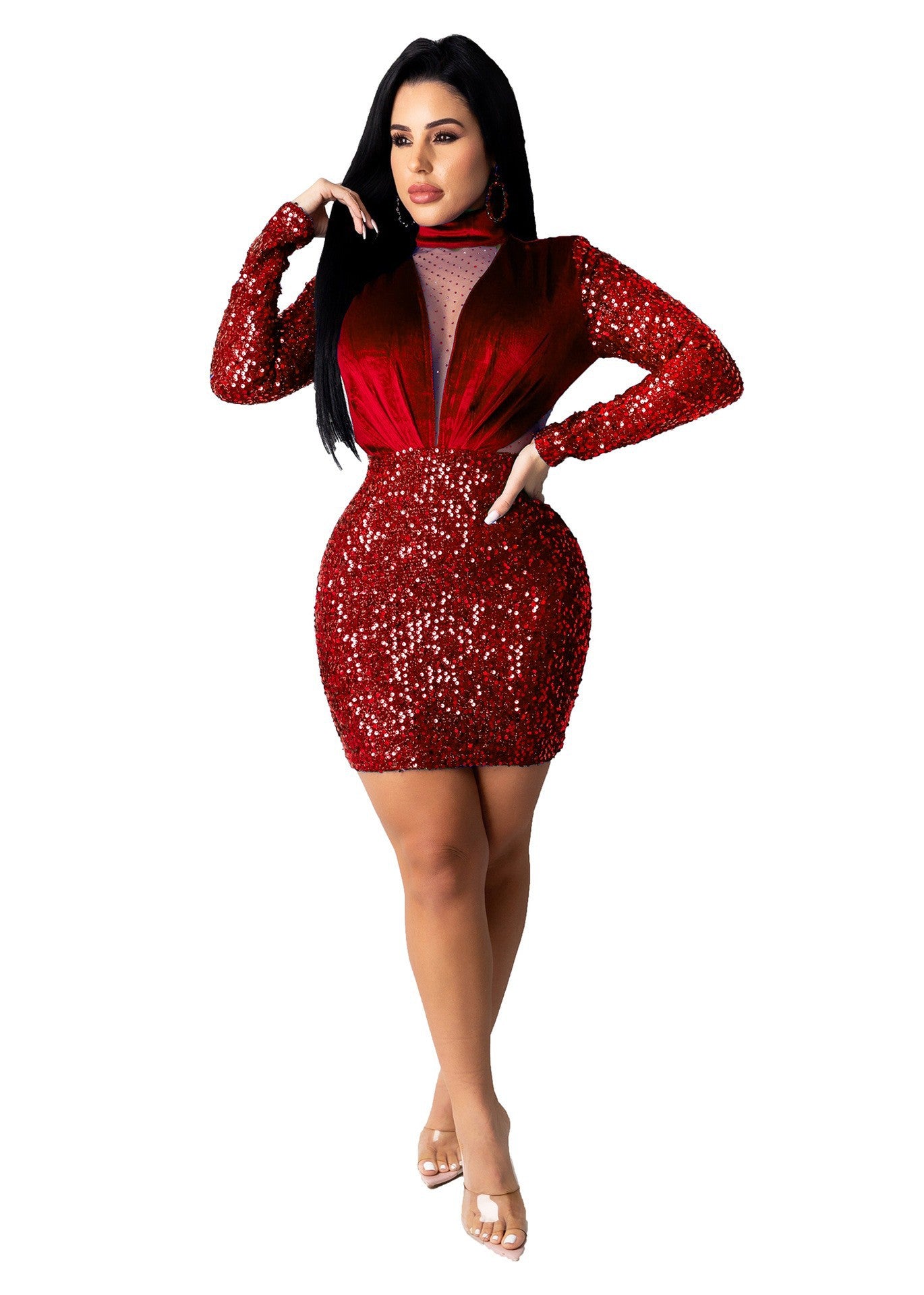 Robe à paillettes tendance pour femme