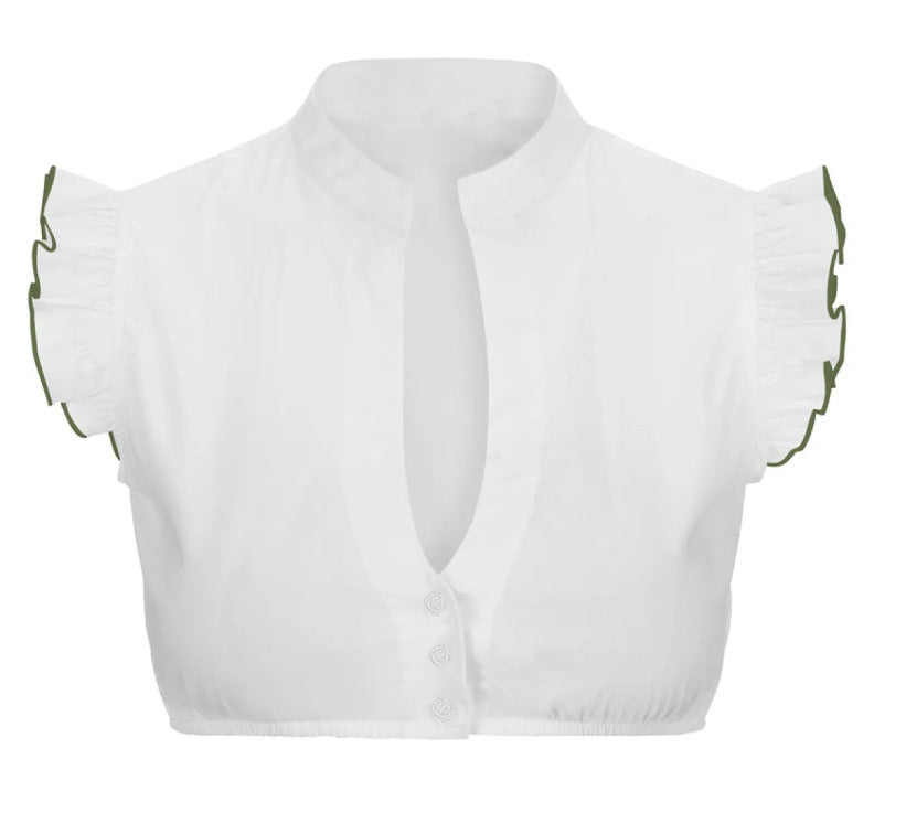 Women's Fashion Personalized Dingdong White Shirt