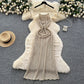 Halter Spaghetti Straps Waist-tight Vacation Style Dress Women