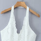 Lace Embroidery Halter Slim Fit Dress