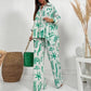 Plus Size Casual New Straight Pants Shirt Two-piece Set