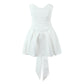White Bow Swing Strapless Dress
