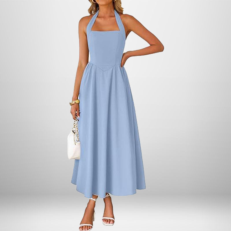 Temperament Wide Camisole Halter Backless Dress