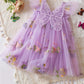 Embroidered Flowers Holiday Party Dress Girl