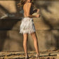 Robe à plumes personnalisée pour femme