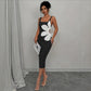 Women's Fashion Shoulder Strap Knitted Dress