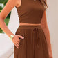 Trousers Elastic Waist Loose-fitting Sleeveless Shirt Suit