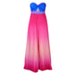 Summer Tube Top Backless Fashion Gradient Color Wide Leg Jumpsuit