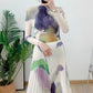 Women's Corn Top Pleated Skirt Suit