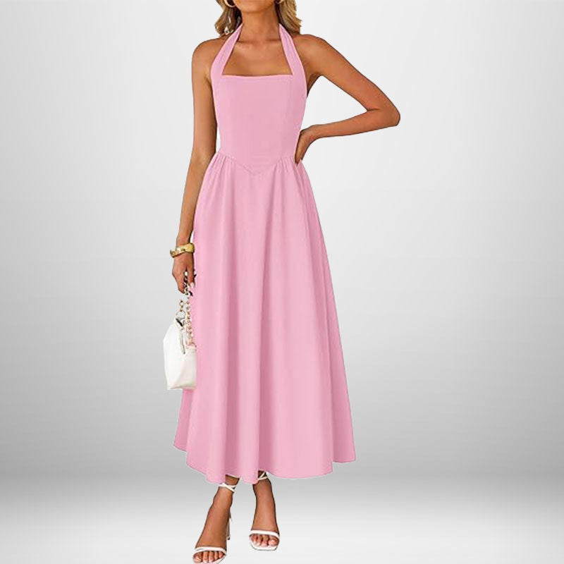 Temperament Wide Camisole Halter Backless Dress