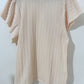 Women's Double-layer Ruffled Polyester Short-sleeved Round Neck T-shirt