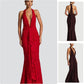 Women's Fashion V-neck Halter Printing Dress