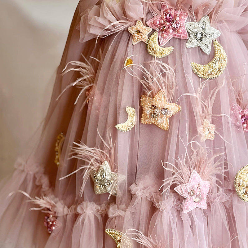 New Children's Clothing Dress Super-fairy Spaghetti-strap