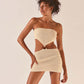 Women's Fashionable Knitted Dress Tube Top Short Skirt