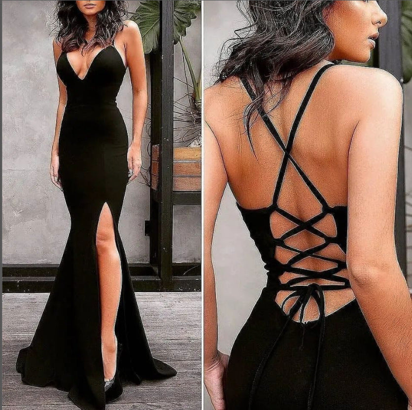 Solid Color Loose Fit Slit Thigh Camouflage Dress