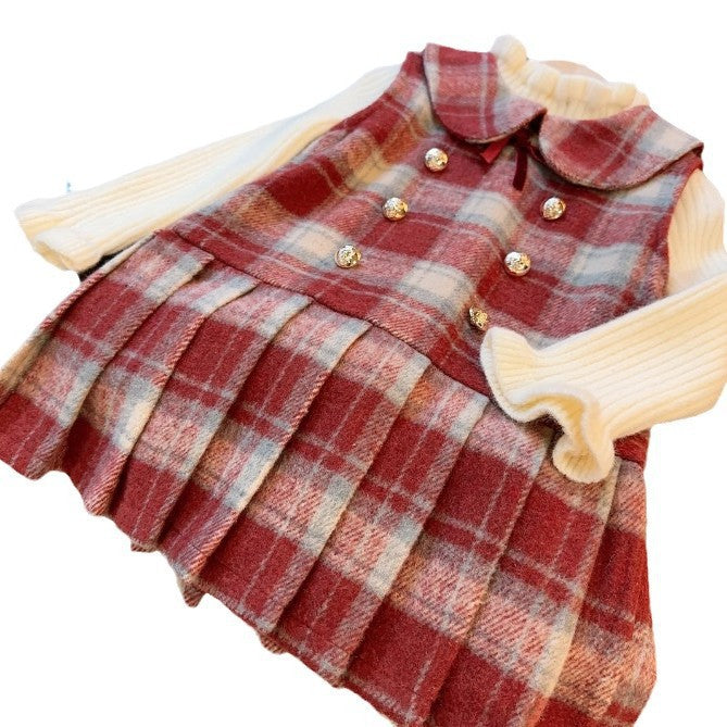 Fleece-lined Princess Dress Fashionable Sweater Skirt