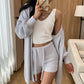 Home Wear Women's Half Velvet Thick Loose Pajamas Suit