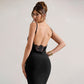 Lace Stitching Halter Sheath Slim-fit Flattering Dress