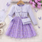 Robe en maille à manches longues Lady Star pour fille