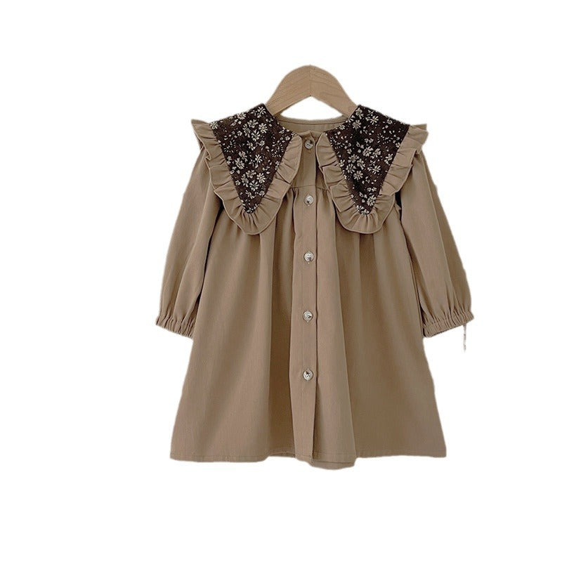 Long Sleeve Butt Wrap Clothes Romper Girl Dress