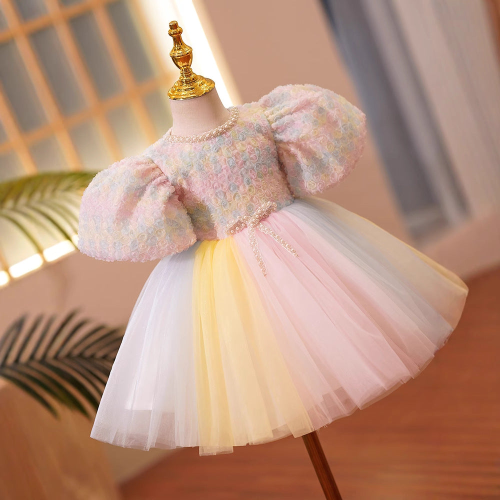 Robe pour enfant, robe de princesse, robe de demoiselle d'honneur, mariage, petite fille, jupon