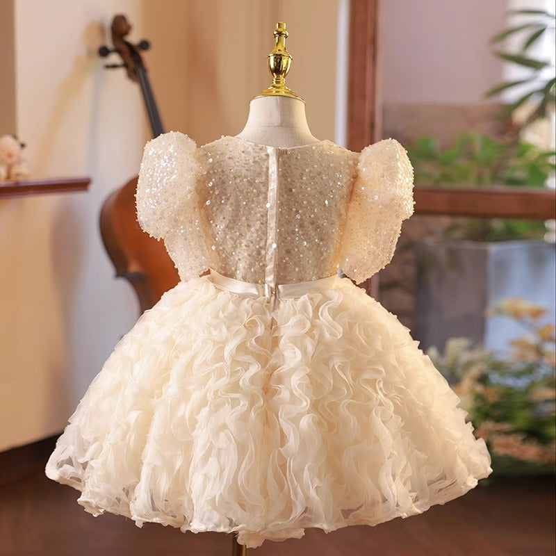 Robe de princesse pour fête d'anniversaire d'un an pour petite fille
