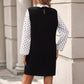 Robe à manches longues avec coutures tendance pour femme