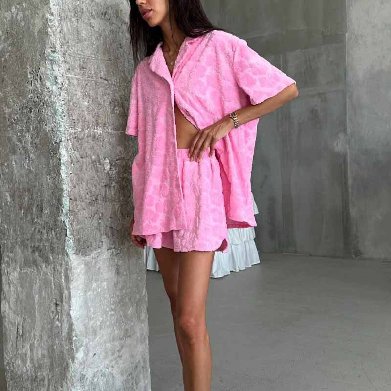 Personalized Jacquard Shirt Two-piece Set