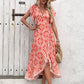 Seaside Holiday V-neck Stomach Blanket Floral Dress