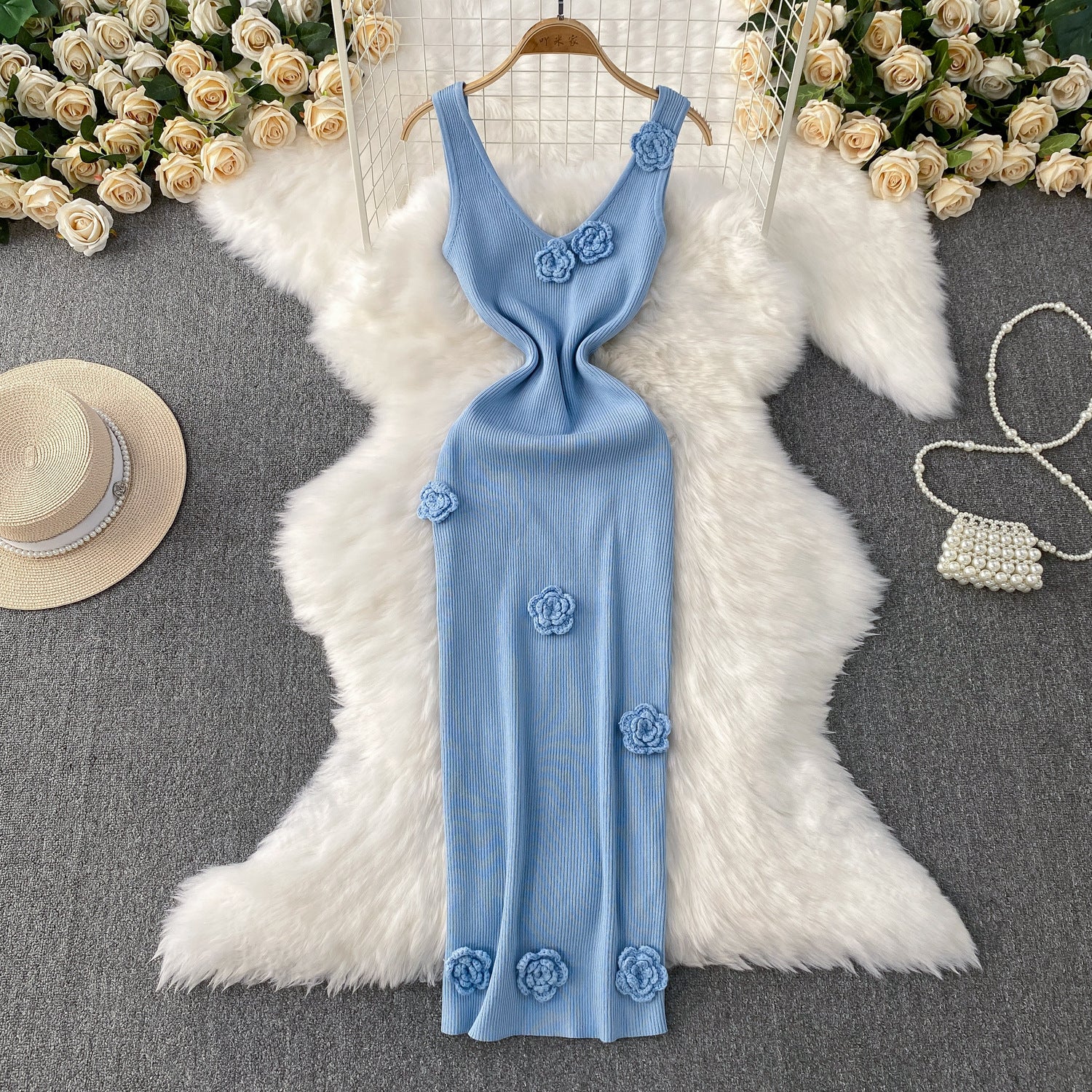 Fan Slim-fit Slimming Sheath Long Skirt
