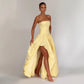 Women's Fashion Temperament Pure Color Sling Dress
