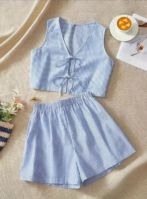 Loose Back Patch Pocket Striped Suit
